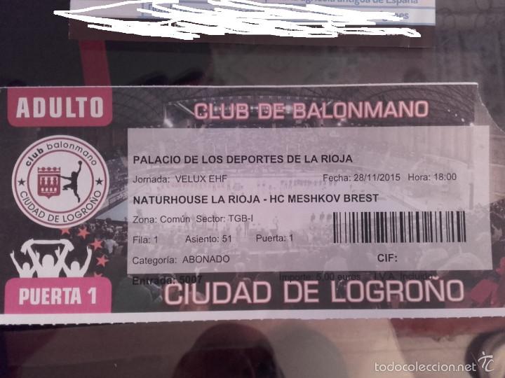 Coleccionismo deportivo: ENTRADA BALONMANO EHF CHAMPIONS LEAGUE - Foto 1
