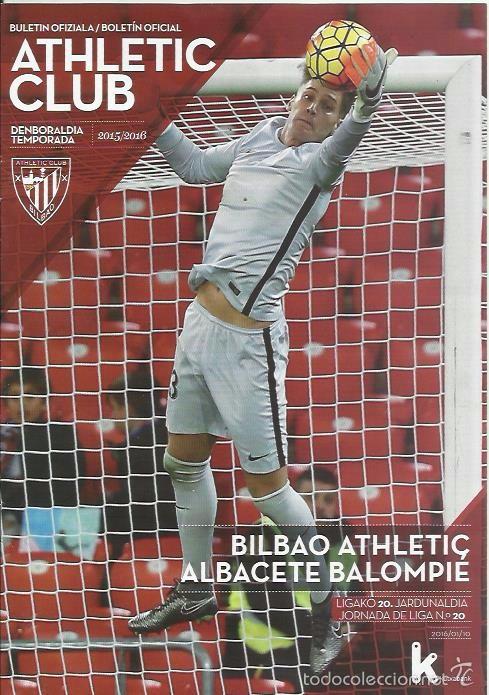 Coleccionismo deportivo: PROGRAMA BILBAO ATHLETIC-ALBACETE 15-16 LIGA - Foto 1