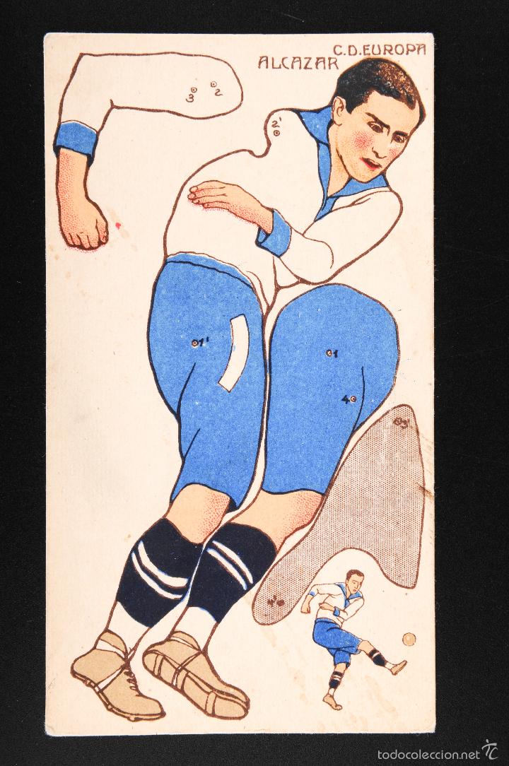 Sammelleidenschaft Sport: RECORTABLE DE JUGADORES DE FOOT-BALL -CAMPEONATO DE ESPA&Ntilde;A 1923-24 -JUGADOR ALCAZAR C.D.EUROPA