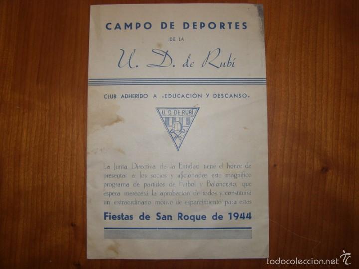 Sammelleidenschaft Sport: Uni&oacute;n deportiva de Rub&iacute;, fiestas de San Roque, a&ntilde;o 1944.