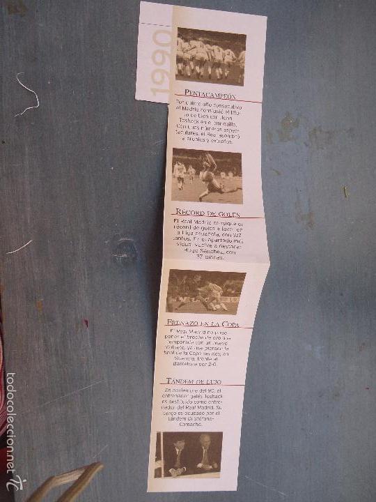 Sammelleidenschaft Sport: FUTBOL - REAL MADRID , RECORTE PARA COLECCIONISTA, CON NOTICIAS IMPORTANTES DEL A&Ntilde;O 1990