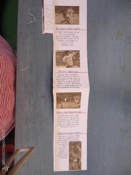 Sammelleidenschaft Sport: FUTBOL - REAL MADRID , RECORTE PARA COLECCIONISTA, CON NOTICIAS IMPORTANTES DEL A&Ntilde;O 1987