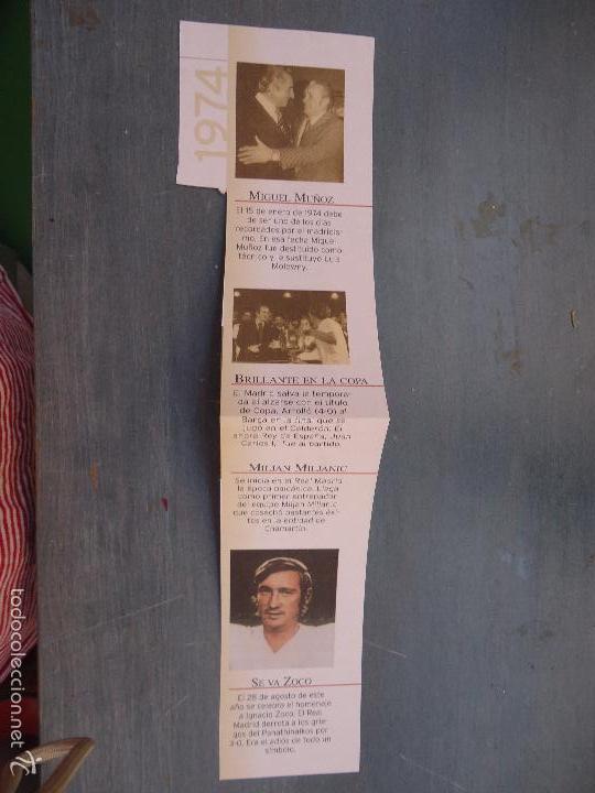 Sammelleidenschaft Sport: FUTBOL - REAL MADRID , RECORTE PARA COLECCIONISTA, CON NOTICIAS IMPORTANTES DEL A&Ntilde;O 1974