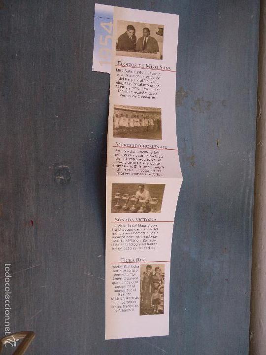 Sammelleidenschaft Sport: FUTBOL - REAL MADRID , RECORTE PARA COLECCIONISTA, CON NOTICIAS IMPORTANTES DEL A&Ntilde;O 1954