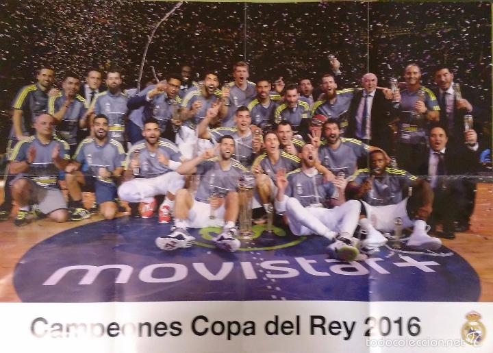 Sammelleidenschaft Sport: P&oacute;ster oficial Real Madrid Campe&oacute;n Copa del Rey de baloncesto 2016