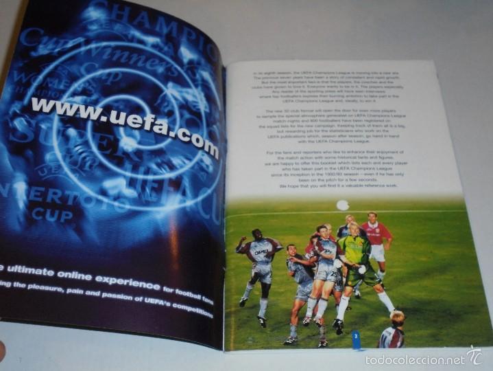 Coleccionismo deportivo: PROGRAMA UEFA CHAMPIONS LEAGUE 1992 - 1999 , ALL TIME PLAYERS APPEARANCES, ILUSTRADO - Foto 2
