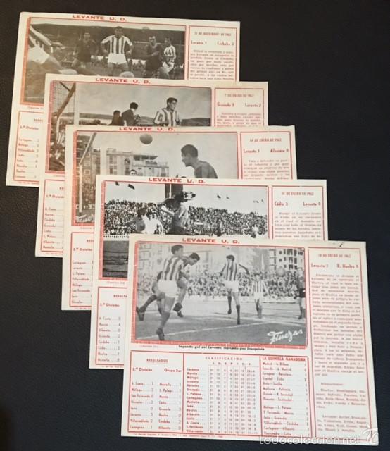 Sammelleidenschaft Sport: futbol lote lamina levante u.d. recreativo de huelva cadiz albacete granada cordoba liga 1961-1962