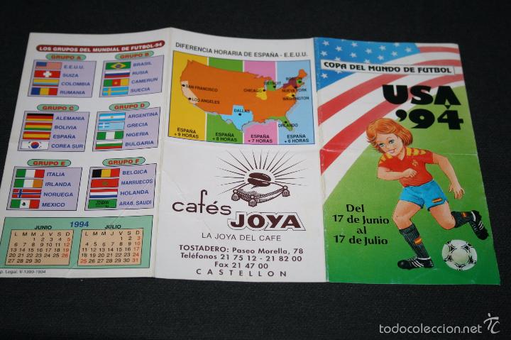 Coleccionismo deportivo: MINI CALENDARIO MUNDIAL USA 1994 - Foto 3