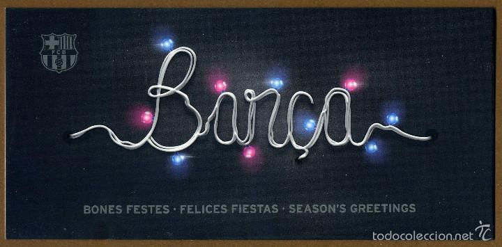 Coleccionismo deportivo: FELICITACION DE NAVIDAD BAR&Ccedil;A 2015 - Foto 1