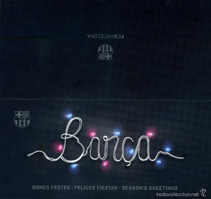 Coleccionismo deportivo: FELICITACION DE NAVIDAD BAR&Ccedil;A 2015 - Foto 3