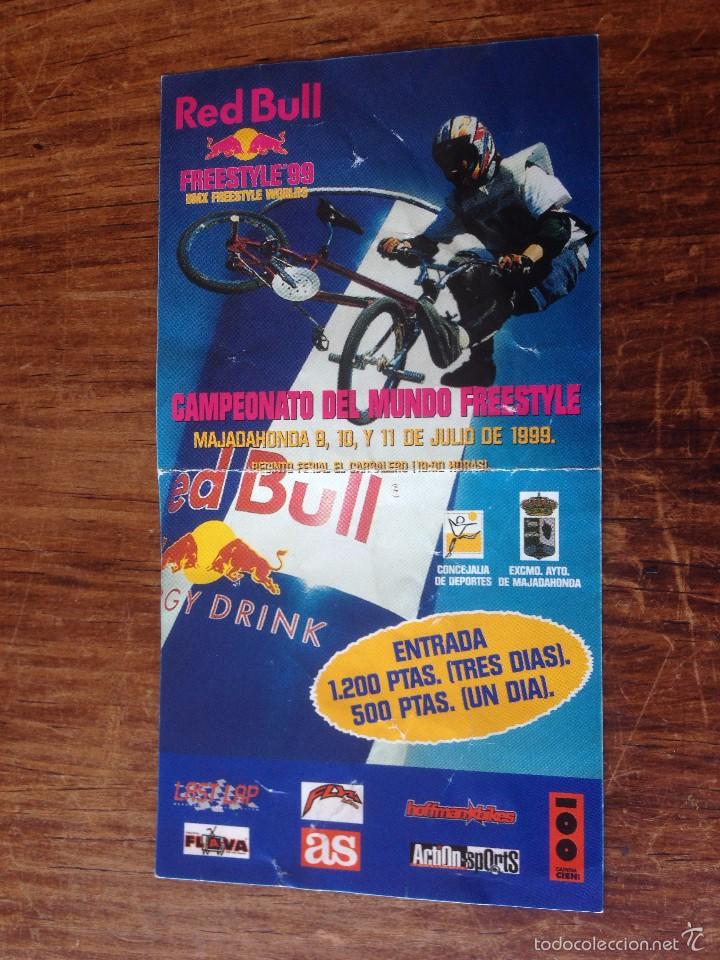 Sammelleidenschaft Sport: R709 ENTRADA TICKET CAMPEONATO DEL MUNDO FREESTYLE 1999 MAJADAHONDA RED BULL