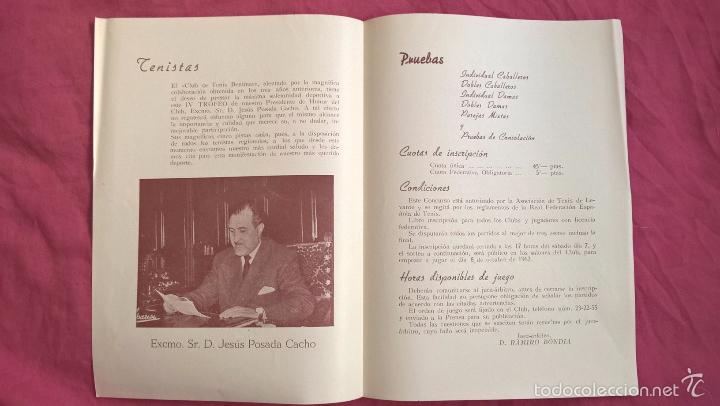 Coleccionismo deportivo: Valencia. Programa de trofeo de tenis de 1962. Benimar - Foto 2