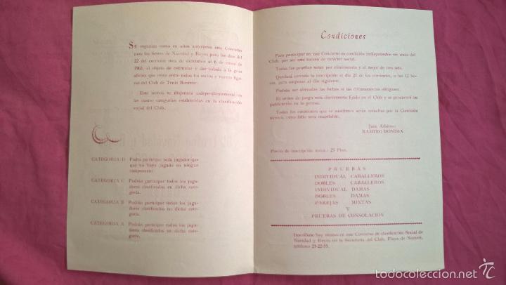 Coleccionismo deportivo: Club de tenis Benimar (Valencia). Programa de campeonato. 1962-63 - Foto 2
