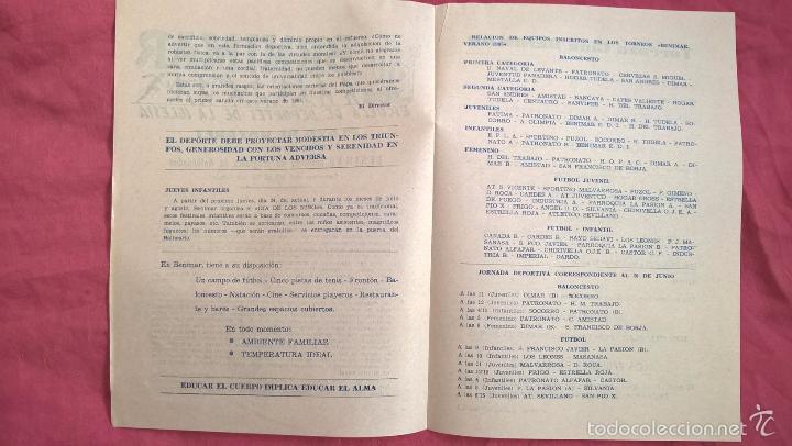 Coleccionismo deportivo: Benimar Escuela de deportes de la Iglesia. Programa de actividades 1965 - Foto 2
