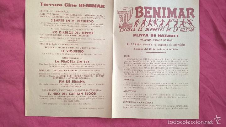 Sammelleidenschaft Sport: Benimar Escuela de deportes de la Iglesia. Programa de actividades 1965