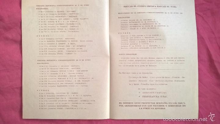 Coleccionismo deportivo: Benimar Escuela de deportes de la Iglesia. Programa de actividades 1965 - Foto 2
