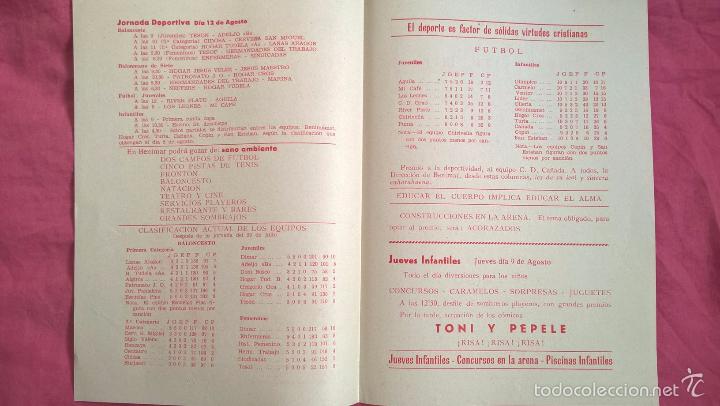 Coleccionismo deportivo: Benimar Escuela de deportes de la Iglesia. Programa de actividades 1962 - Foto 2