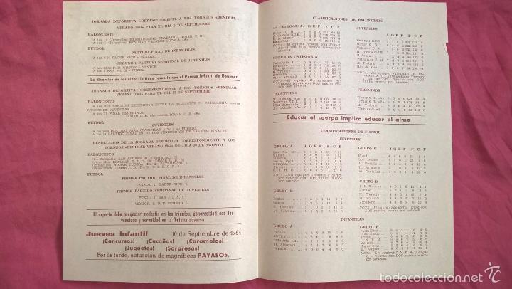 Coleccionismo deportivo: Valencia, Benimar Escuela de deportes de la Iglesia. Programa de actividades 1964 - Foto 2