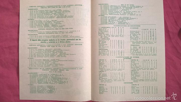 Coleccionismo deportivo: Benimar Escuela de deportes de la Iglesia. Programa de actividades 1964 - Foto 2