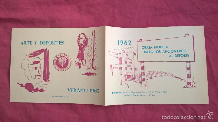 Sammelleidenschaft Sport: Valencia. Benimar Escuela de deportes de la Iglesia. Programa de arte y deportes 1962