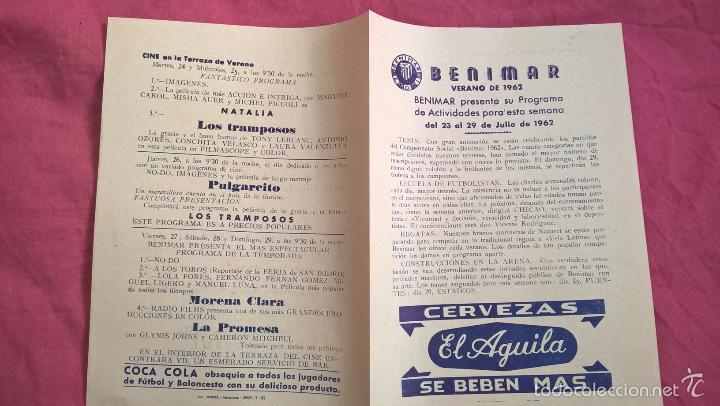 Sammelleidenschaft Sport: Valencia. Benimar Escuela de deportes de la Iglesia. Programa de actividades de 1962. El Aguila