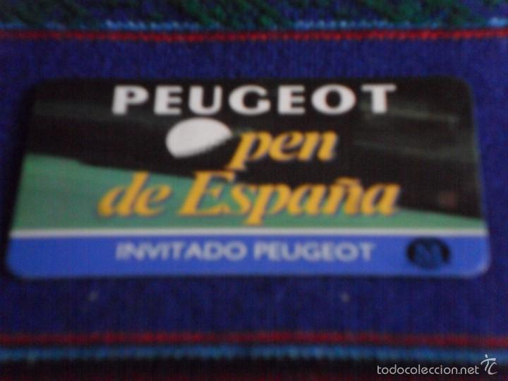 Coleccionismo deportivo: TARJETA INVITADO PEUGEOT OPEN DE ESPA&Ntilde;A DE GOLF A&Ntilde;OS 90. MBE.