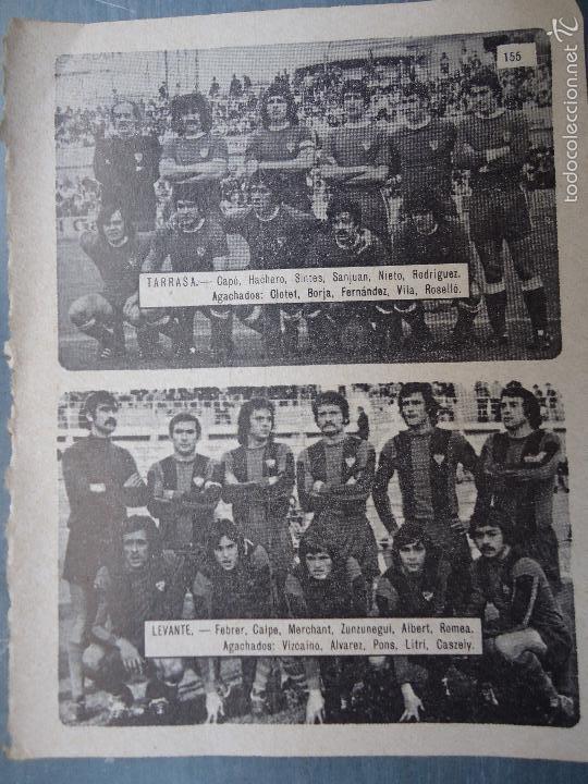 Sammelleidenschaft Sport: antigua hoja de futbol - jugadores equipos ...- PLANTILLA TITULAR  - TARRASA  - LEVANTE