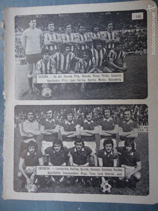 Sammelleidenschaft Sport: antigua hoja de futbol - jugadores equipos ...- PLANTILLA TITULAR - CORU&Ntilde;A - ENSIDESA