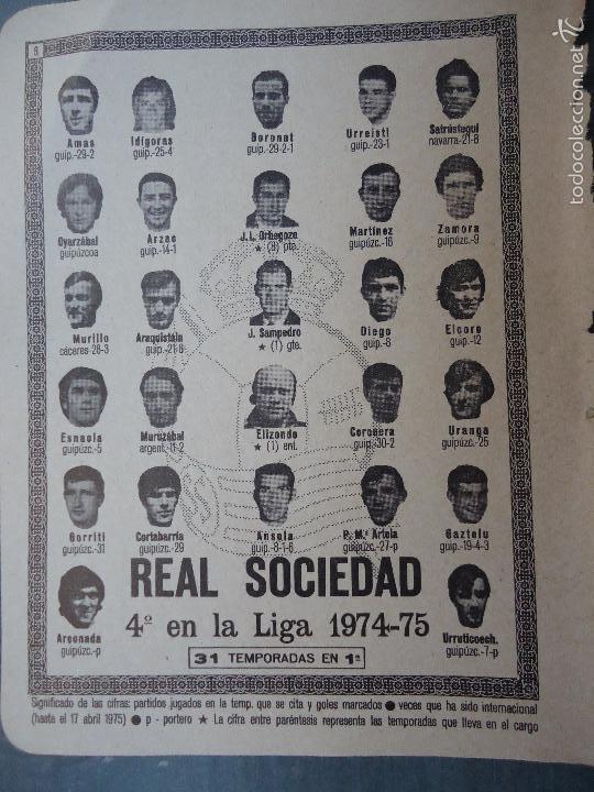 Sammelleidenschaft Sport: antigua hoja de futbol - jugadores equipos ...- REAL SOCIEDAD