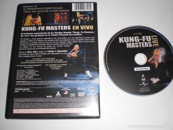 Coleccionismo deportivo: SHAOLIN KUNG FU MASTERS. EN VIVO. DVD - Foto 2