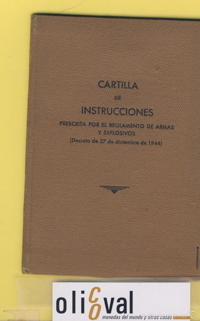 Sammelleidenschaft Sport: licencia de armas Ja&eacute;n 1948-cartilla de instrucciones  beig