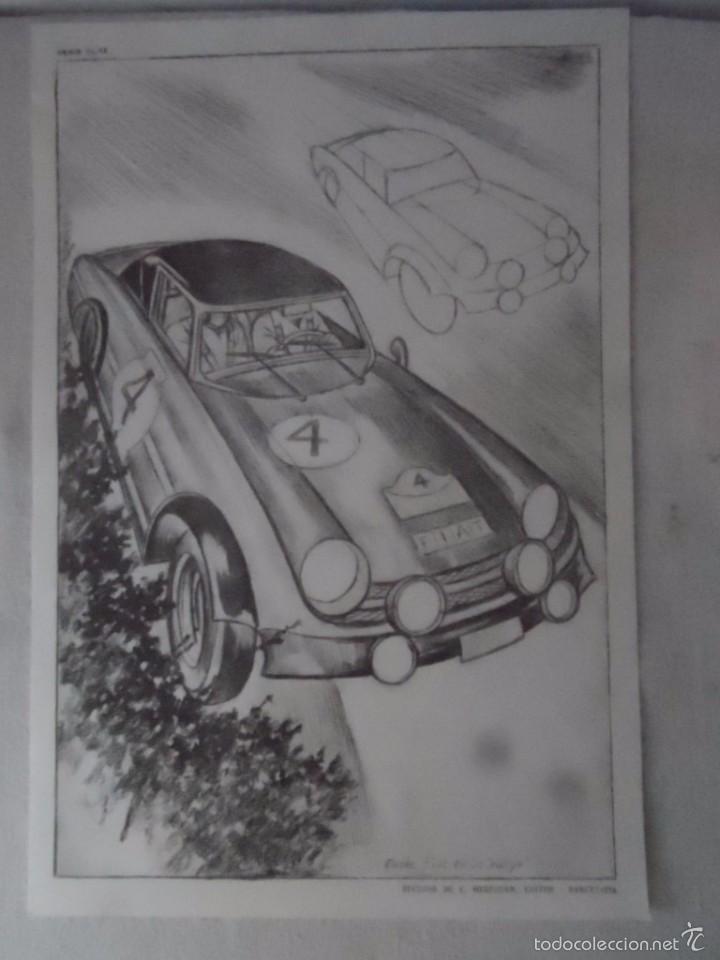 Sammelleidenschaft Sport: LAMINA DIBUJO COCHE DEPORTIVO ANTIGUO FIAT