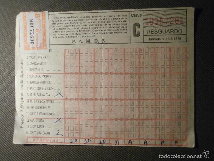 Coleccionismo deportivo: Antigua Quiniela - 19 - 9 - 1975 - Foto 1