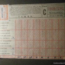Coleccionismo deportivo: ANTIGUA QUINIELA - 19 - 9 - 1975