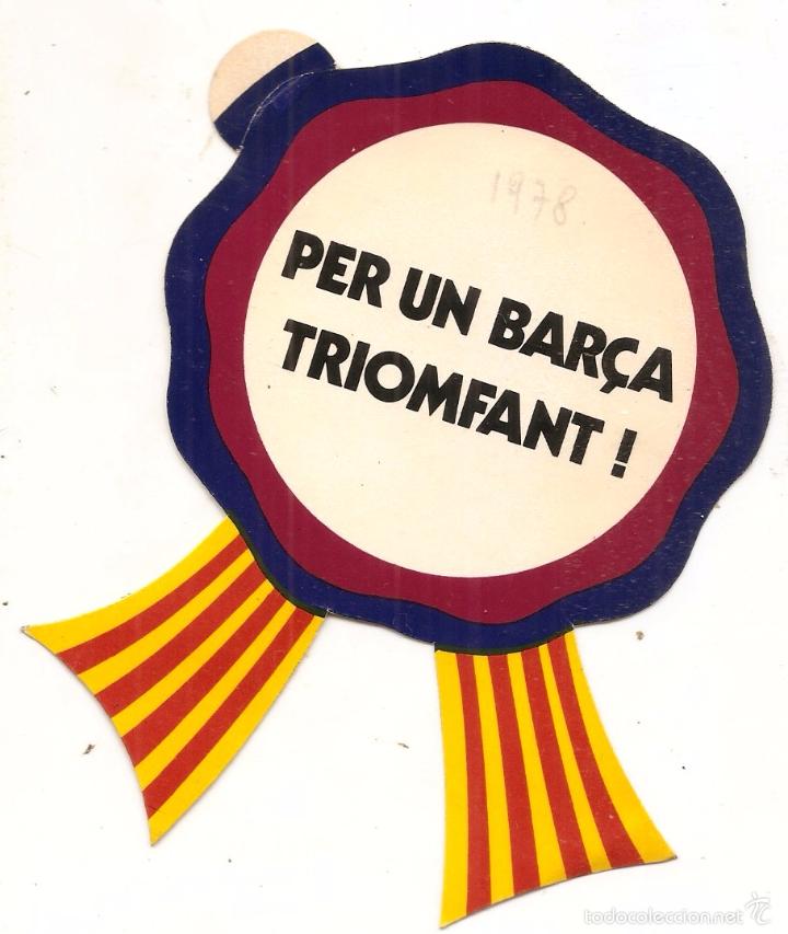 Coleccionismo deportivo: F&uacute;tbol Club Barcelona. Pegatina de 1978 - Foto 1