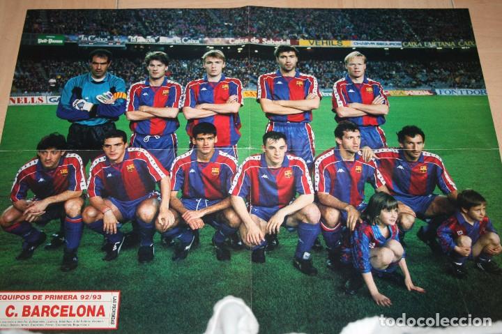 Collectionnisme sportif: POSTER GRANDE BARCELONA TEMPORADA 92-93 LAS PROVINCIAS