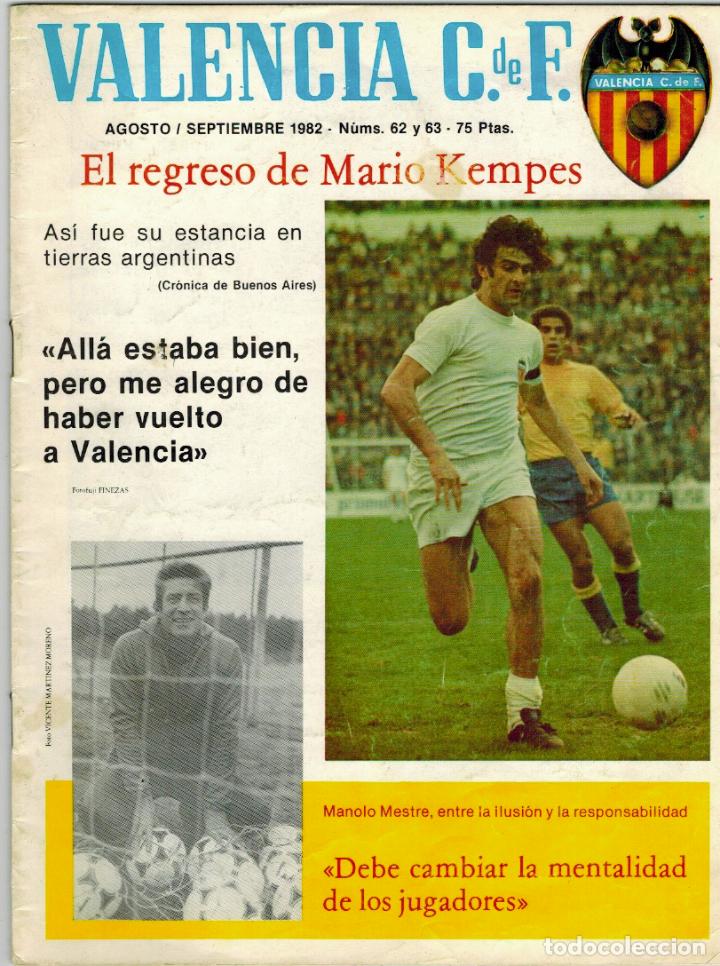 Sammelleidenschaft Sport: Revista del Valencia C. de F.; Agosto - Septiembre 1982