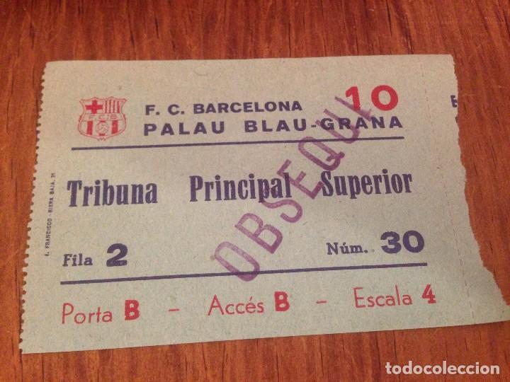 Collectionnisme sportif: R908 ENTRADA TICKET HOCKEY PATINES BARCELONA 5-0 CLUB NATACIO REUS A&Ntilde;OS 80