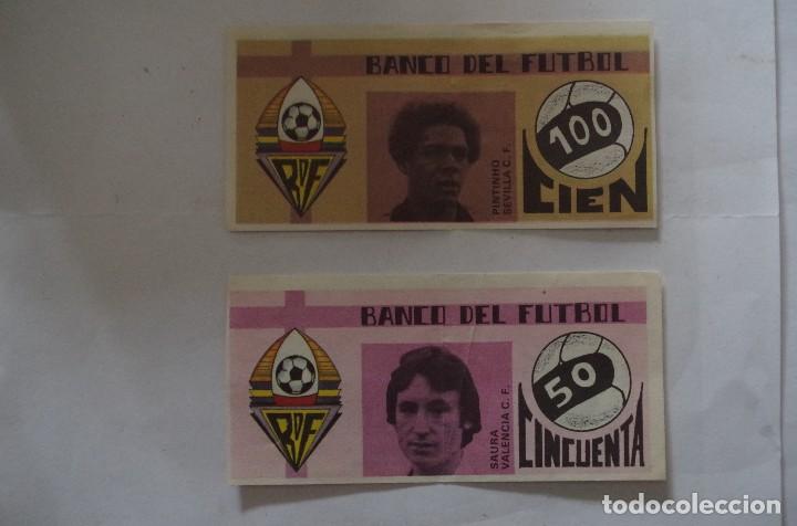 Coleccionismo deportivo: DOS BILLETES DEL BANCO DE FUTBOL DE 100 Y 50 - Foto 1