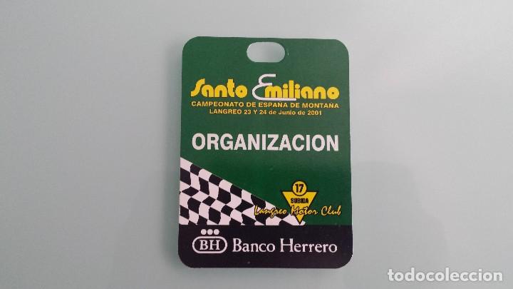 Sports collectibles: Acreditaci&oacute;n Campeonato de Espa&ntilde;a de Monta&ntilde;a Subida Santo Emiliano 2001