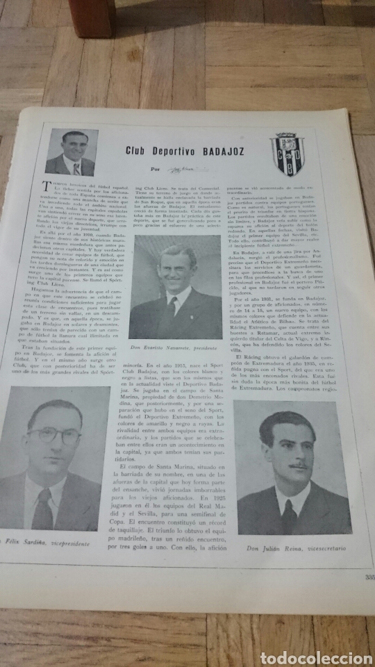 Sports collectibles: Deportivo Badajoz, emeritense, C&aacute;cere&ntilde;o, pl&aacute;sencia, a&ntilde;os 40,equipos Extremadura