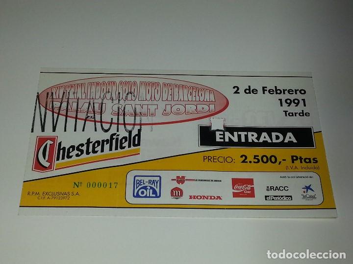 Sports collectibles: ANTIGUA ENTRADA XIV TRIAL INDOOR SOLO MOTO DE BARCELONA PALAU SANT JORDI A&Ntilde;O 1991