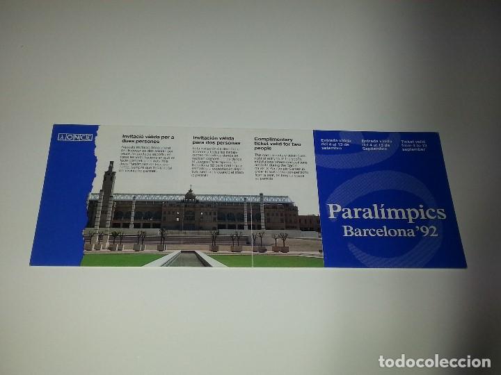 Sports collectibles: ANTIGUA ENTRADA JUEGOS OLIMPICOS - PARAOLIMPICOS DE BARCELONA 92 DEL 4 AL 13 DE SEPTIEMBRE DE 1992