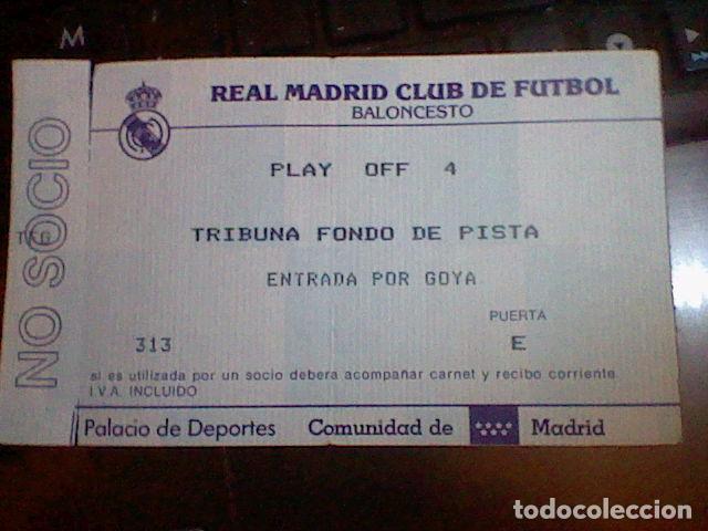 Sports collectibles: entrada baloncesto usada play off 4 antigua a&ntilde;os 90 aprox