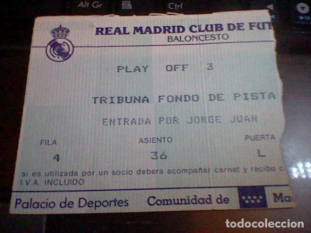 Sports collectibles: entrada baloncesto usada play off 3 antigua a&ntilde;os 90 aprox