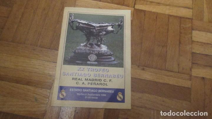 Coleccionismo deportivo: PROGRAMA XX TROFEO INTERNACIONAL SANTIAGO BERNABEU REAL MADRID PE&Ntilde;AROL URUGUAY 1998