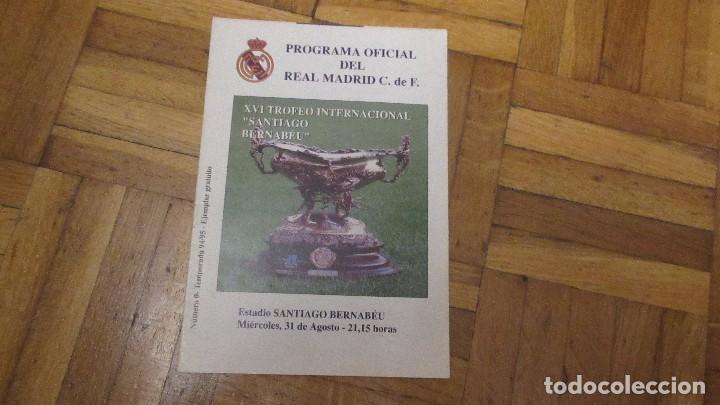 Sports collectibles: PROGRAMA XVI TROFEO INTERNACIONAL SANTIAGO BERNABEU REAL MADRID PALMEIRAS BRASIL 1994