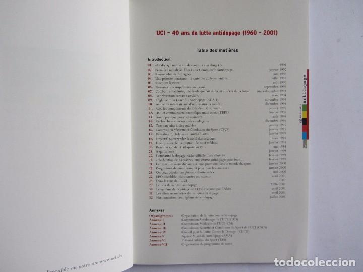 Coleccionismo deportivo: UCI: 40 ANS DE LUTTE ANTIDOPAGE   Juillet 2001 - Foto 2