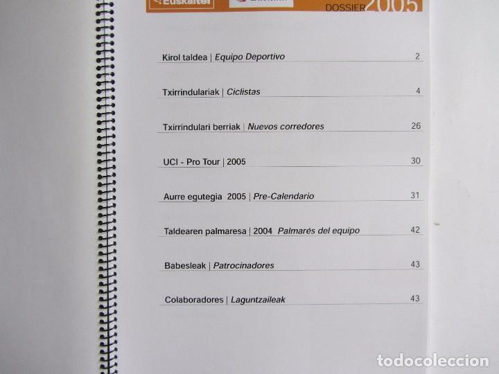 Coleccionismo deportivo: EUSKALTEL-EUSKADI Equipo ciclista profesional DOSSIER 2005 - Foto 2