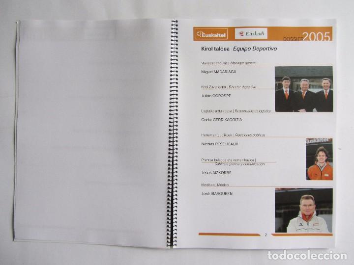Coleccionismo deportivo: EUSKALTEL-EUSKADI Equipo ciclista profesional DOSSIER 2005 - Foto 3